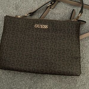 Guess Black and Brown Crossbody Bag